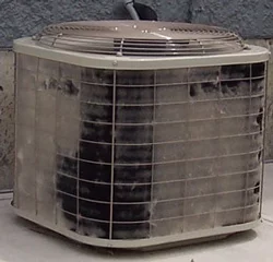 Dirty outdoor HVAC unit